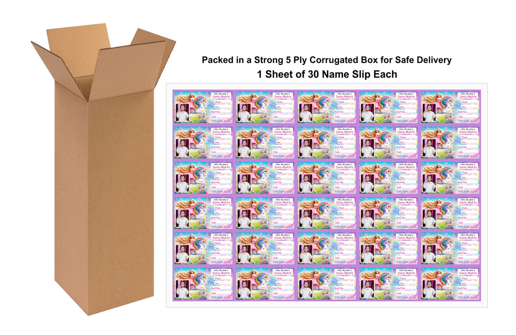 Photo Name Slip Unicorn Princess Theme